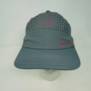 Mission Cooling Performance Hat Grey Pink Adjustable Laser Cut Vent Running Cap